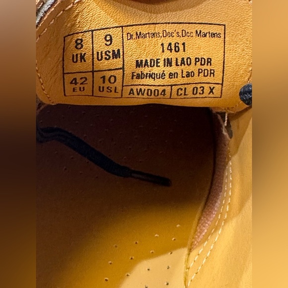 DOC MARTENS Unisex Plain Toe Derby, Khaki Green, Size 10(L)/9(M)​ - Picture 6 of 6